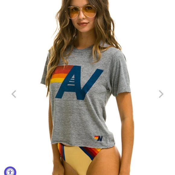 Aviator Nation Tops - NWT Aviator Nation Logo Boyfriend Tee